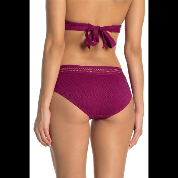NEW Robin Piccone Perla Banded Hipster Bikini Bottoms in Orchid [ Medium ]‎ - Picture 3 of 12